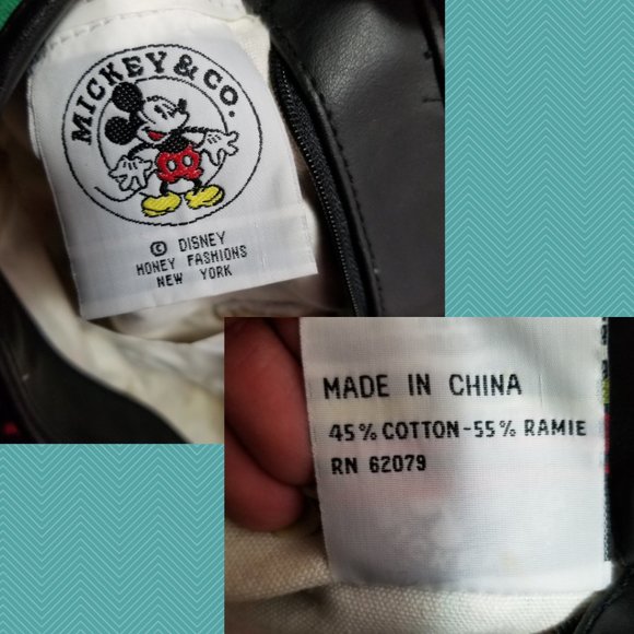 Mickey & Co Mickey Mouse Print Canvas Shoulder Tote Diaper Bag - Picture 7 of 7